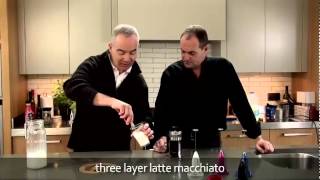 aerolatte  milk frother makes three layer caffè latte macchiato [upl. by Liman]