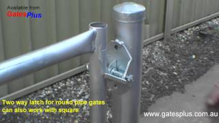 Gate Latch 2 way for round pipe and square [upl. by Terej]