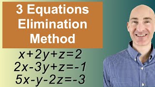 Solving Systems of 3 Equations Elimination [upl. by Fedirko70]