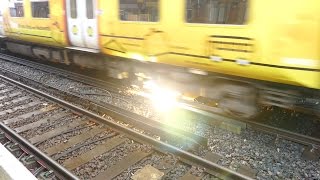 Merseyrail 507 009 making arcs at Birkdale station [upl. by Erodavlas554]